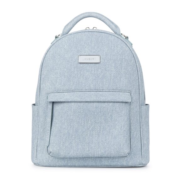 Sac à dos multifonction Le Maude en cuir vegan Denim pâle