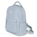 Sac à dos multifonction Le Maude en cuir vegan Denim pâle