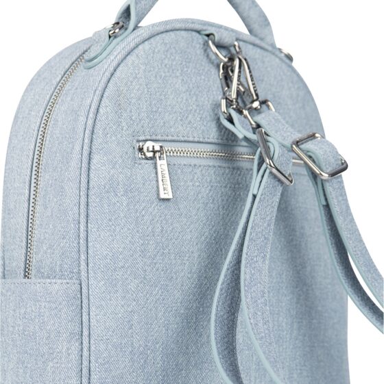 Sac à dos multifonction Le Maude en cuir vegan Denim pâle