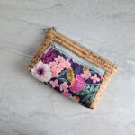 Trousse en liège Rayé et félicité prune