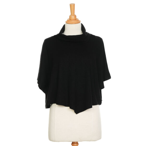 Black ''Delacroix'' poncho-bolero
