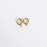 Boucles d'oreilles dormeuse perle Or