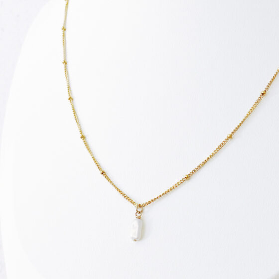 Chaîne bohème perle Plaqué or 18k