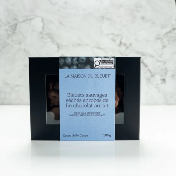 Bleuets séchés enrobés de chocolat Au lait