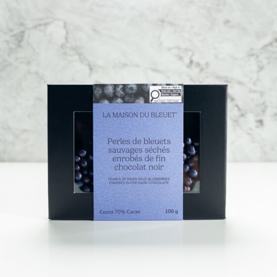 Perles bleuets séchés enrobés de chocolat