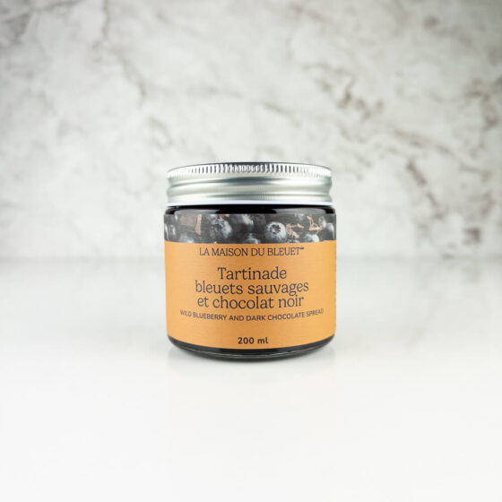 Tartinade de bleuets et chocolat noir