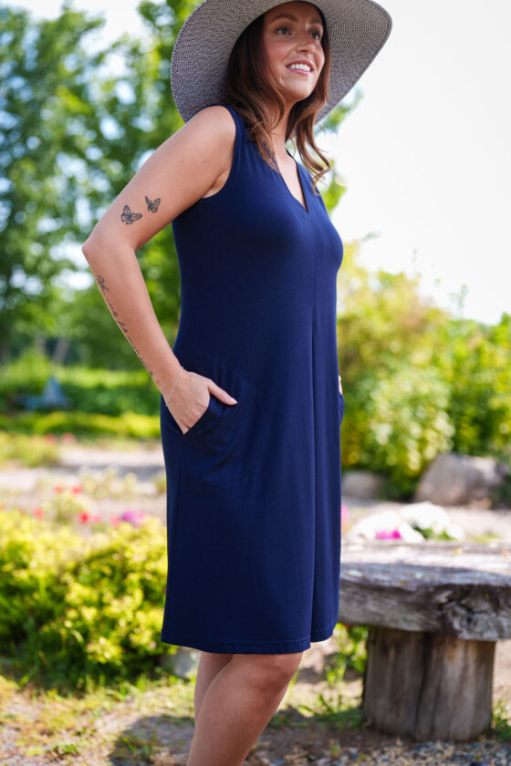 Navy blue ''samba'' dress