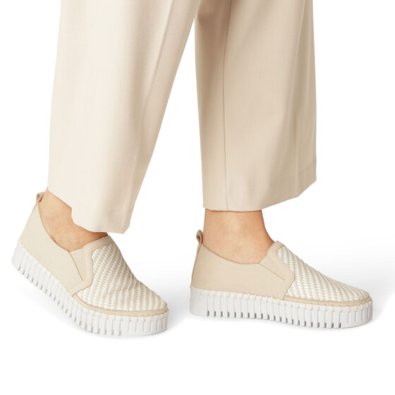 Soulier élégant Blanc et beige