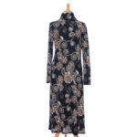 Robe 7/8 berbéris Noir et cognac