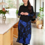Robe 7/8 Fundy Noir et pervenche