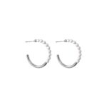 Boucles d'oreilles anneaux perles nacrées Argent / perle