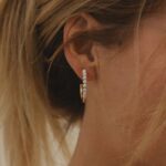 Boucles d'oreilles anneaux perles nacrées Or / perle