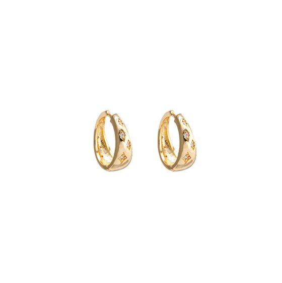 Boucles d'oreilles constellation Or / cristal