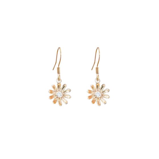 Boucles d'oreilles grandes marguerites Or