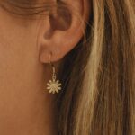 Boucles d'oreilles grandes marguerites Or