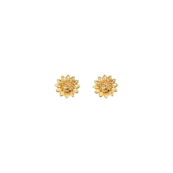 Boucles d'oreilles tournesols Or