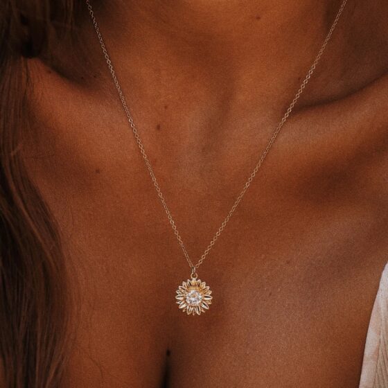 Collier tournesol Or