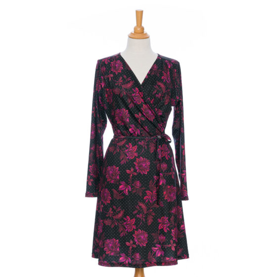 Robe épilobe Pois et roses