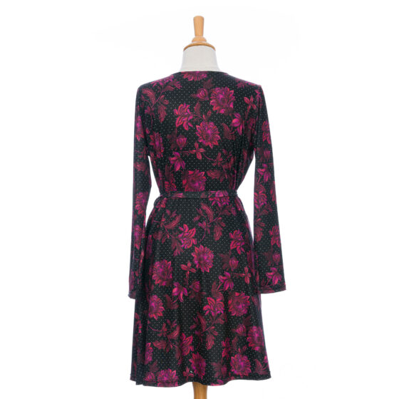 Robe épilobe Pois et roses