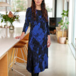Robe 7/8 Fundy Noir et pervenche