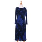 Robe 7/8 Fundy Noir et pervenche