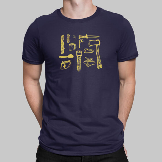 T-shirt survie en forêt Marine