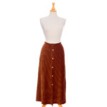 Cognac corduroy ''pruche'' 7/8 dress