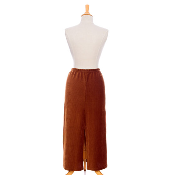 Cognac corduroy ''pruche'' 7/8 dress