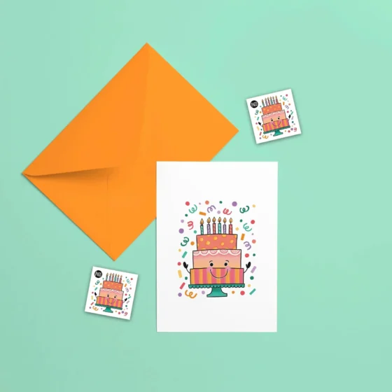 Carte de souhaits et tatou temporaire Bonne fête