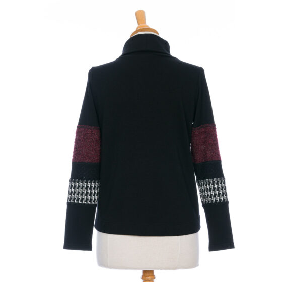 Chandail chicouté Noir et merlot