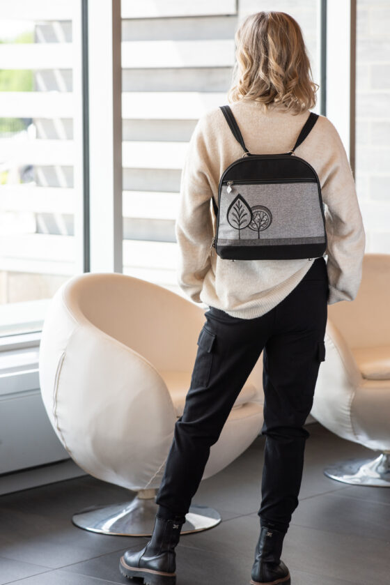 Sac à main convertible 3 en 1 Acajou Noir