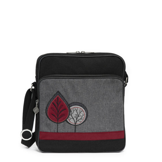 Sac à bandoulière Bambou Bordeaux