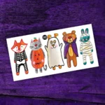 Tatou temporaire Les animaux costumés