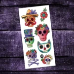 Tatou temporaire Les calaveras sympas
