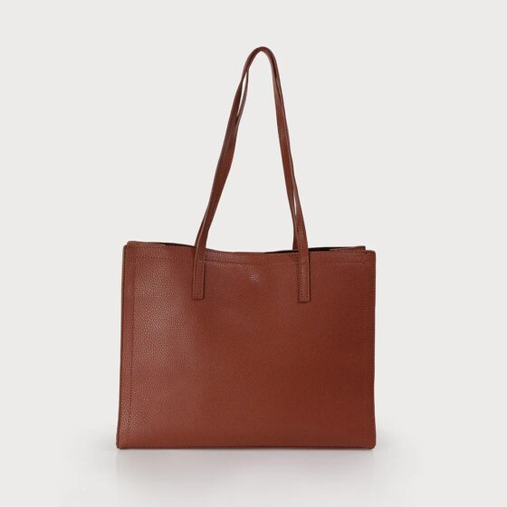 Grand sac à l'épaule avec zip Camel
