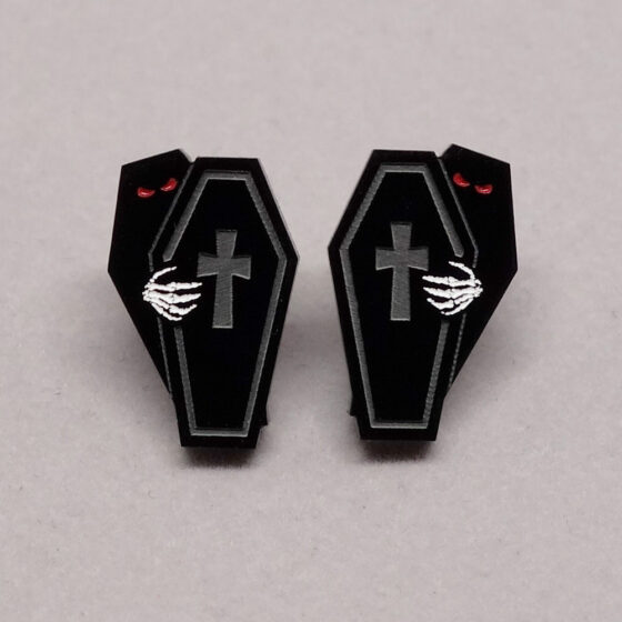 Boucle d'oreilles cercueil
