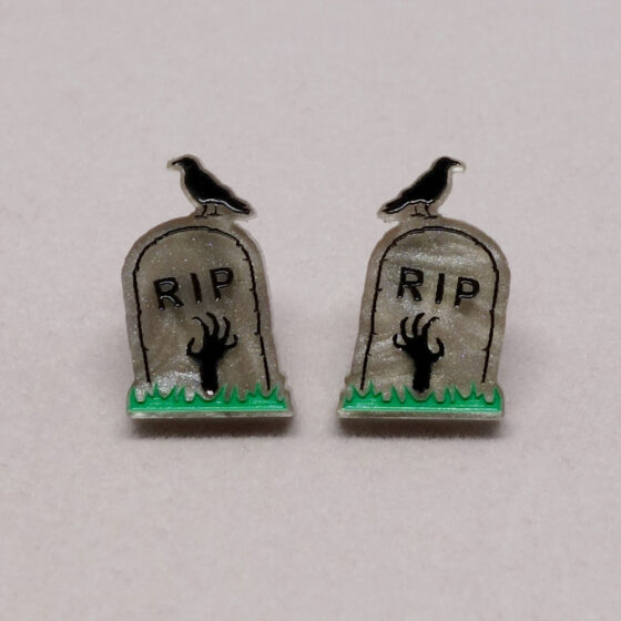 Boucle d'oreilles pierre tombale