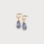 Boucles d'oreilles anneaux acrylique Bleu
