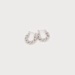 Boucles d'oreilles torsadées Argent