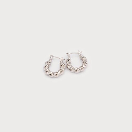 Boucles d'oreilles torsadées Argent