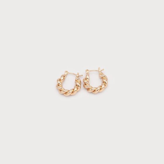 Boucles d'oreilles torsadées Or