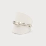 Bracelet 2 rangs avec perles d'imitation Argent