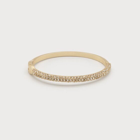 Bracelet rigide avec cristaux Or