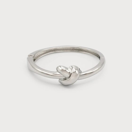 Bracelet rigide avec noeud Argent