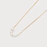 Chaîne avec rangée d'imitation de perles Or
