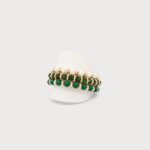 Ensemble de 3 bracelets sur élastique Émeraude