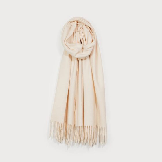 Foulard uni doux et chaud Crème
