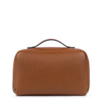 The Jolie Vegan Leather Makeup Bag Affogato