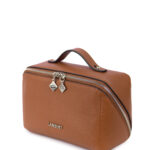 The Jolie Vegan Leather Makeup Bag Affogato
