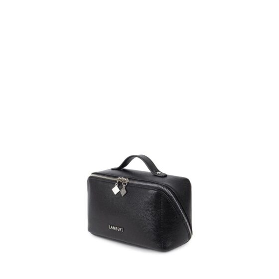 Trousse à maquillage La Jolie en cuir vegan Noir